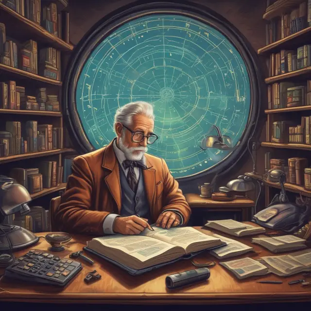 An actuary traveling through time to calculate a person