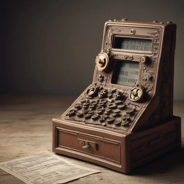 An ancient brass calculator meticulously measuring time to determine the duration for which earnings need to be replaced in case of an unfortunate event