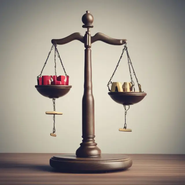 A balanced scale representing HR departments