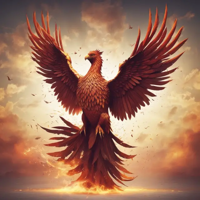 Phoenix rising from a pile of resumes, representing HR