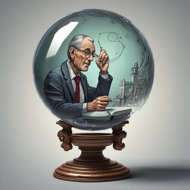 Investor observing shifting yield curve expectations with humped appearance