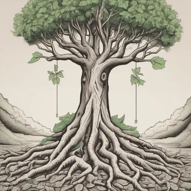 Hybrid tree illustrating the unique characteristics of hung convertibles as a combination of debt and equity elements