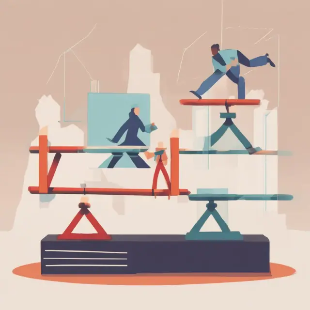 A visual representation of hurdle rates with projects on one side and risks on the other, demonstrating how they help balance investment decisions based on acceptable risk levels.