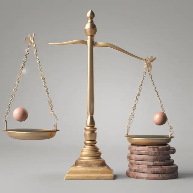 An image of a scales, balanced with weights labeled NPV, IRR, and hurdle rates