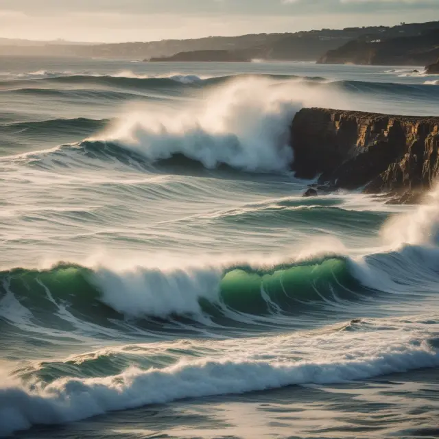 The SEC and FINRA ensure consumer protection in hybrid annuities through regulatory waves. Image of two large waves merging, symbolizing collaboration.