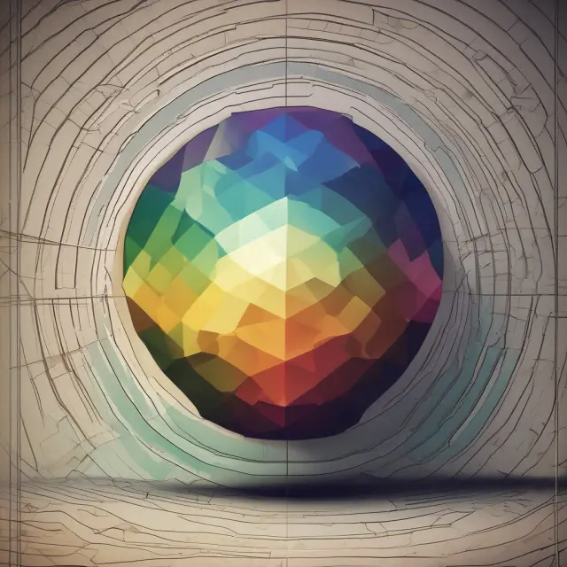 A colorful kaleidoscope showcasing various asset classes representing hybrid funds for diverse investor risk tolerances