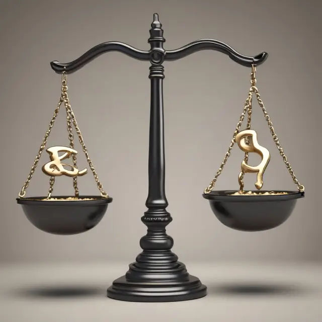 A balanced scale showing stocks and bonds tipping the balance of a hybrid fund