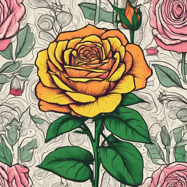 An image of a blooming rose symbolizing hybrid securities, with interest rates represented by thorns and dividends portrayed as petals, surrounded by tax-advantaged environment