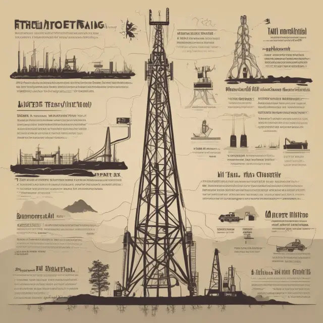 An illustration of fracking