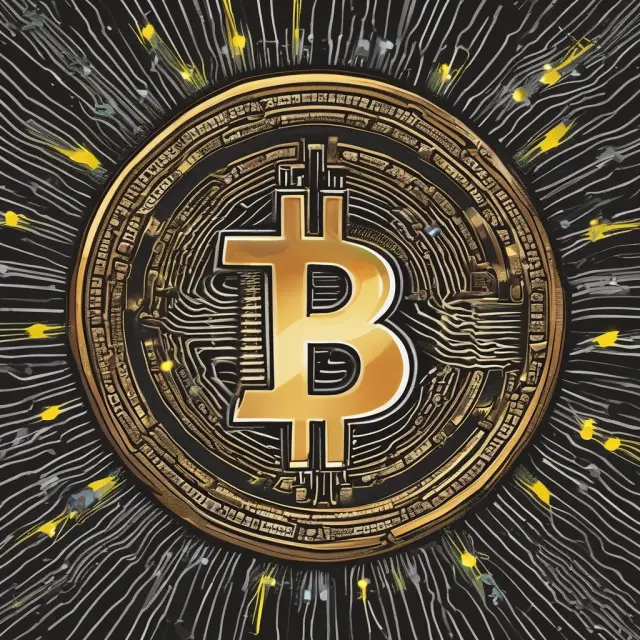 An image featuring a growing Bitcoin emitting halos representing increased purchasing power, highlighting the concept of potential hyperdeflation