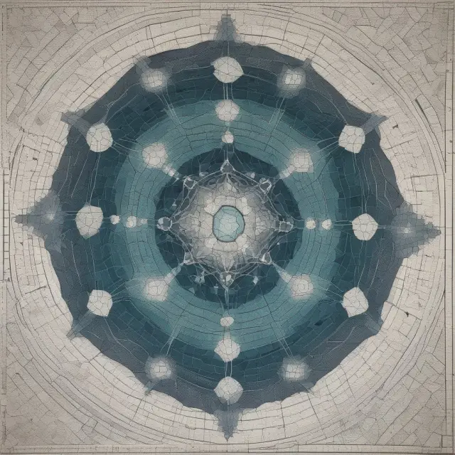 Nodes collaboratively agreeing on the state of transactions within a Hyperledger network, symbolized by a beautiful consensus tapestry