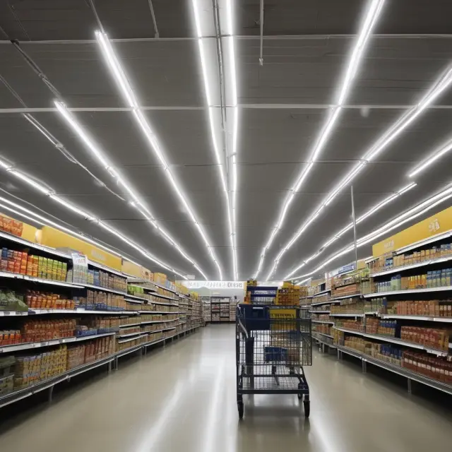 Image of Walmart logo amidst a storm cloud symbolizing the competitive impact on local supermarkets
