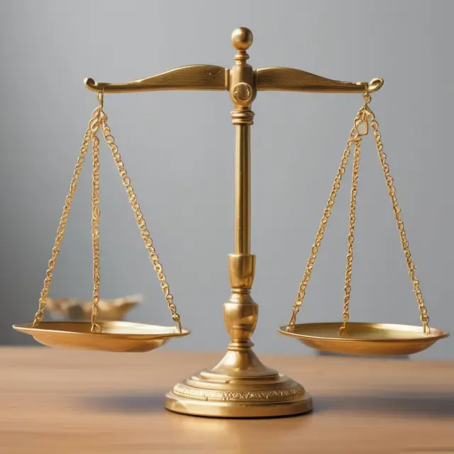 Golden scales with Hypothecation (hypothetical asset), Lien (lock icon), Assignment (contract), and Mortgage (house) symbols balanced.