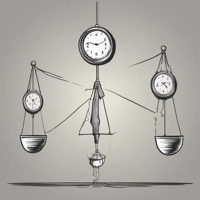 Pendulum representing an economy, highlighting the impact of hysteresis on employment and economic cycles