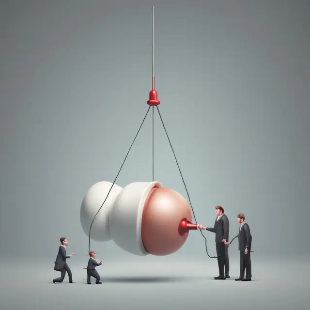 An image depicting a swinging pendulum representing the concept of hysteresis in economics, highlighting the persistence of unemployment even after economic recovery