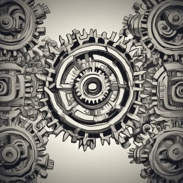 Gears representing IBAN and SWIFT codes working together in an international transaction
