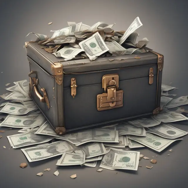 An image of a time capsule filled with various documents representing historical financial data and future analyst estimates.