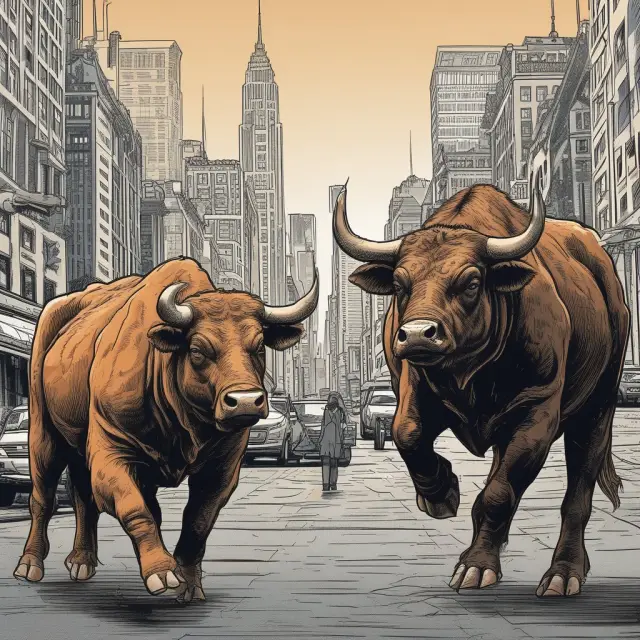 A global bull market represented by international players racing against a bear market US bank, both utilizing International Banking Facilities (IBFs) for competitive advantage.