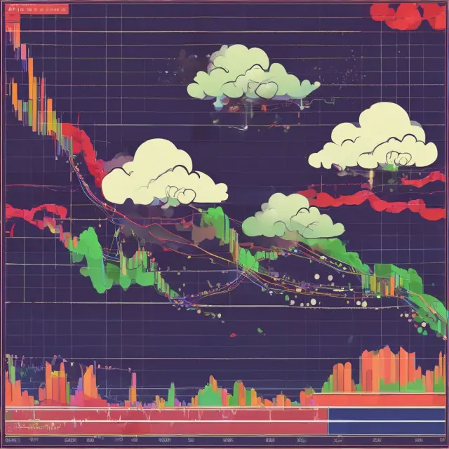 An illustration of Ichimoku Cloud components and moving averages interacting with market price data.
