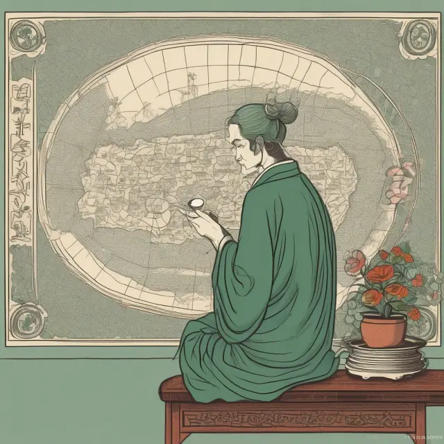 Trader examining complex Ichimoku Kinko Hyo chart to uncover hidden trends and support/resistance levels