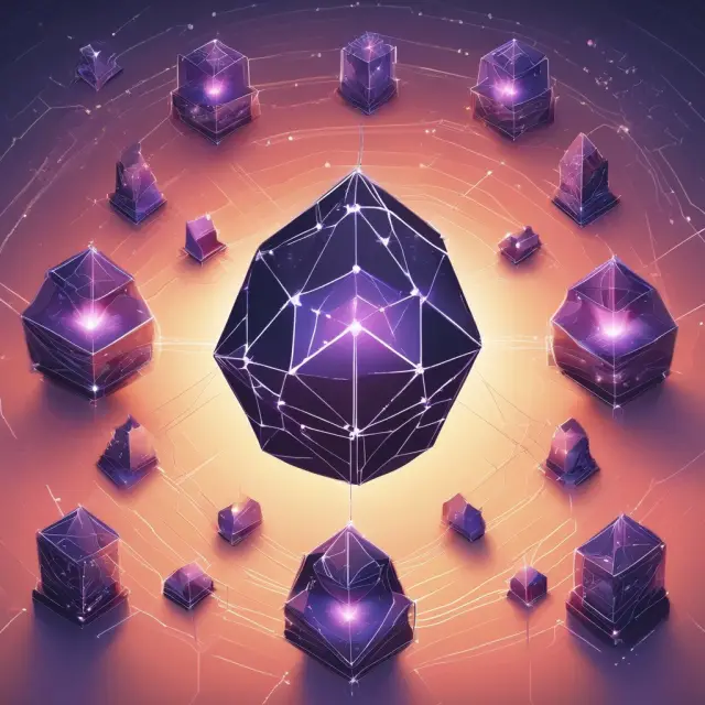 Two globes representing ICON and Ethereum, interconnected by a bridge symbolizing their collaboration in the blockchain industry.