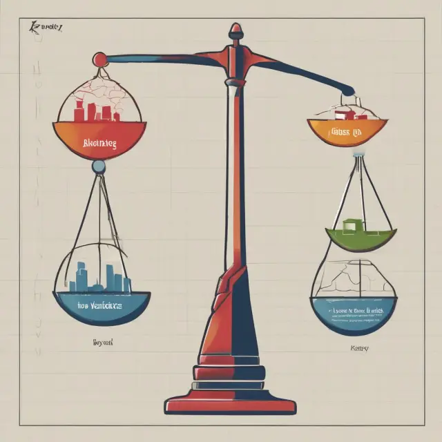Two scales balanced by ICOR values representing economic productivity among countries