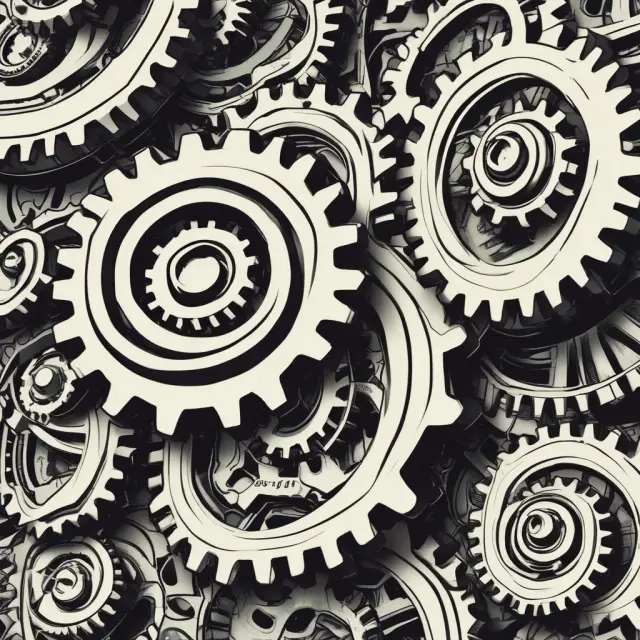 Gears representing investments and a cogwheel representing GDP growth, illustrating Incremental Capital Output Ratio (ICOR)