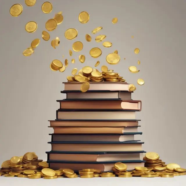 A golden scale balancing identifiable assets (coins) from two companies merging, with knowledge books representing FAQ information flowing towards it