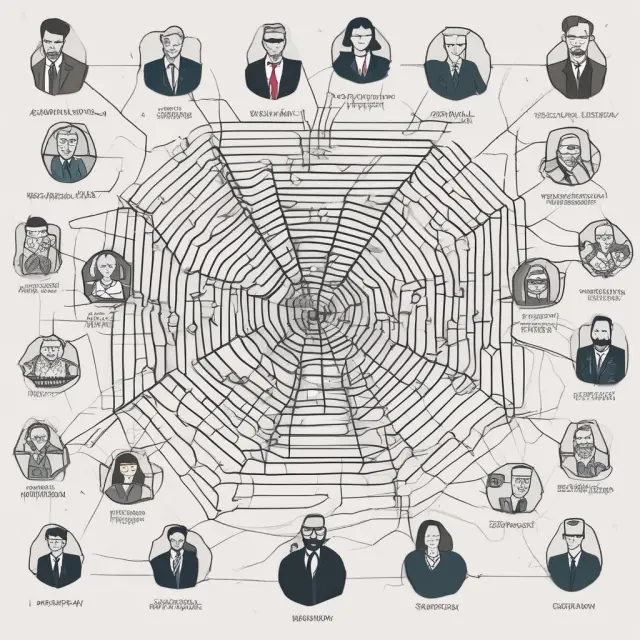 Complex image of interconnected identity theft types forming a maze to illustrate the diverse nature of this issue