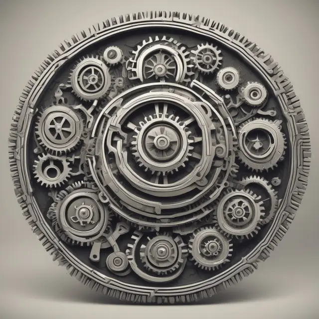 An idle clockwork business with gears not moving, representing wasted resources and potential productivity loss