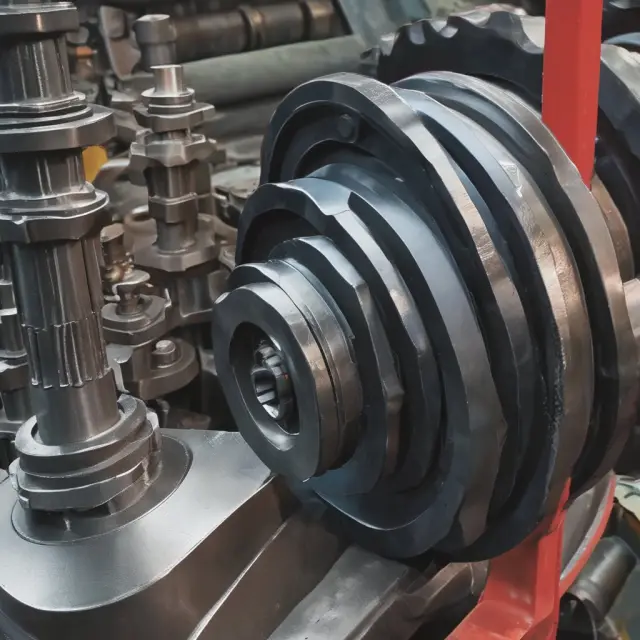 Gears idling in harmony, symbolizing normal idle time, intermingled with gears stalled due to abnormal idle time.
