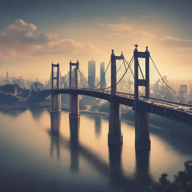 Banks linking continents with a bridge, representing IDR trading and global partnership
