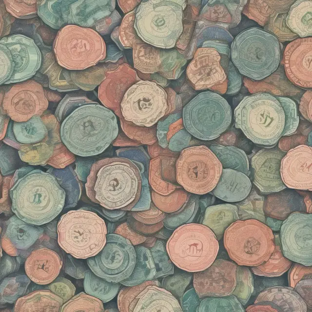 A whirling kaleidoscope displaying the intricacies of the International Fisher Effect, with interest rates and exchange rates interacting through a maze of shifting patterns