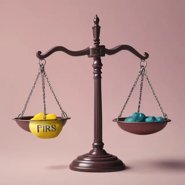 Two scales balancing with weights labelled 