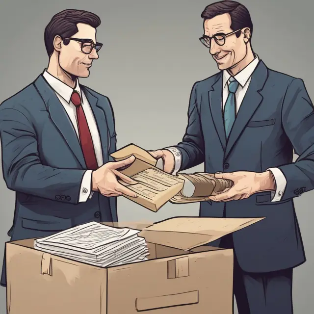 A man in a suit deliberates between selling an asset to an Intentionally Defective Grantor Trust (IDGT) or gifting it, as tax implications weigh on his decision.