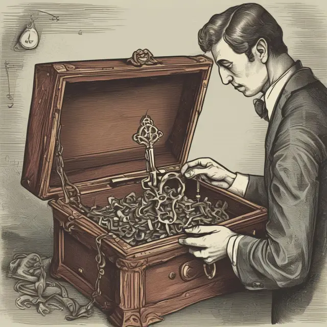 An image of a grantor holding an ornate key unlocking a chest while trusts surround the scene, representing the complexities of grantor trust rules and IDGT loopholes in estate planning.