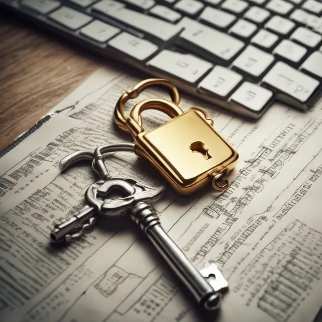 Golden key in hand, symbolizing opportunity; IDGT structure illustrated behind