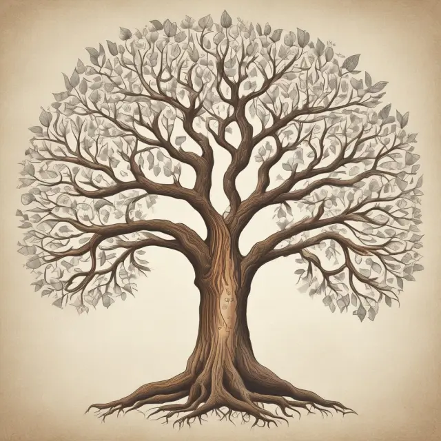 A multifaceted puzzle tree illustrating various definitions of immediate family within different contexts: legal documents, company policies, stock markets, inheritance matters, and beyond.