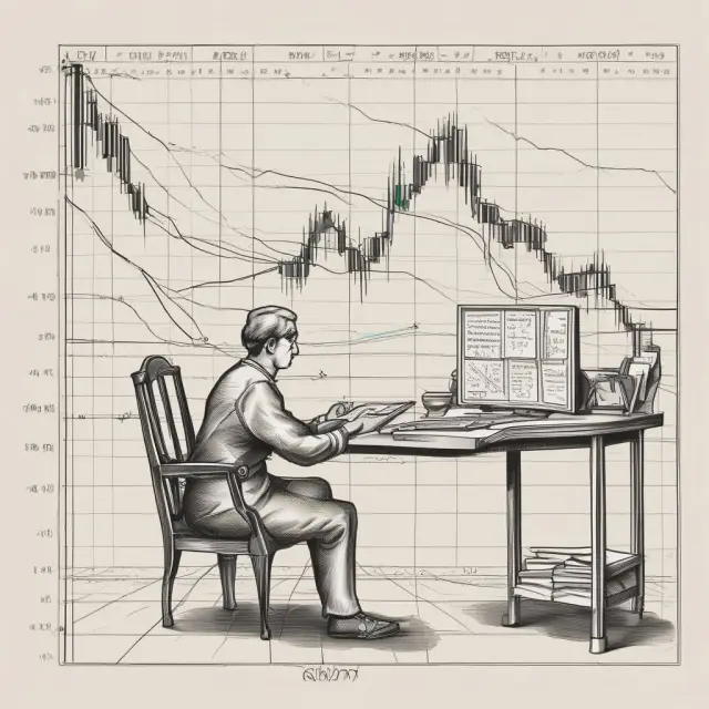 A skilled trader in front of a market graph, utilizing Immediate-or-Cancel (IOC) orders for effective risk management and hedging strategies.