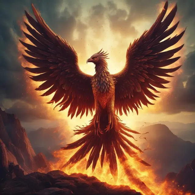 Institutional investor overcoming challenges of impaired credit with a phoenix rising, illustrating potential for recovery and returns.