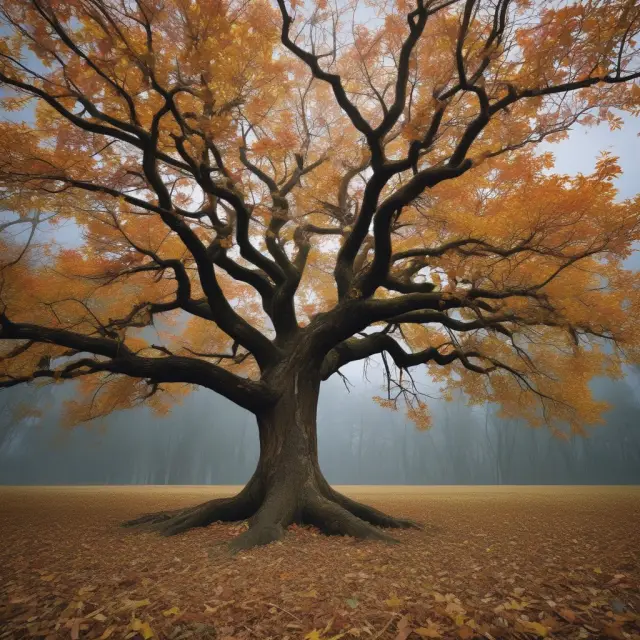 Financial storm with leaves falling from a tree symbolizing impairment losses impacting both the income statement (net income) and the balance sheet (carrying value of an asset).