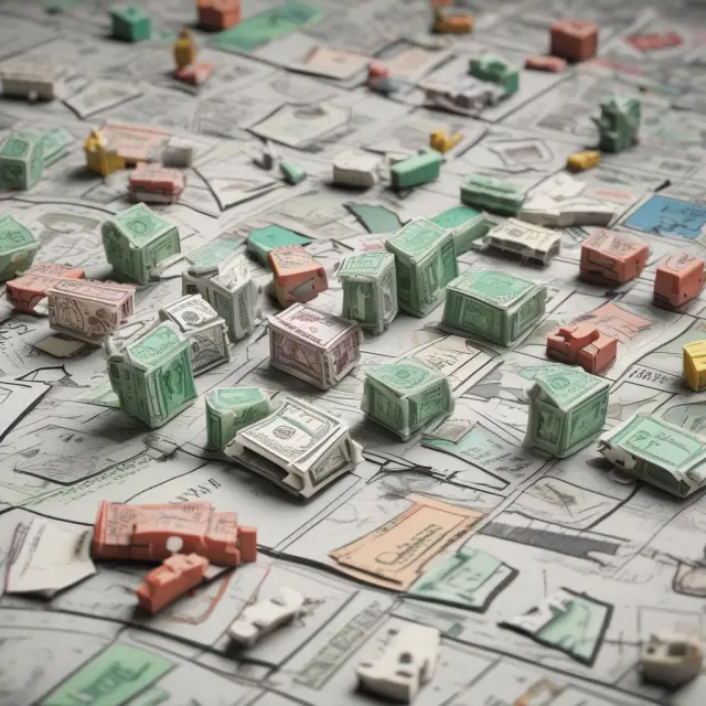 Monopoly pieces symbolizing different imperfect market structures: monopolies, oligopolies, monopsonies, and oligopsonies