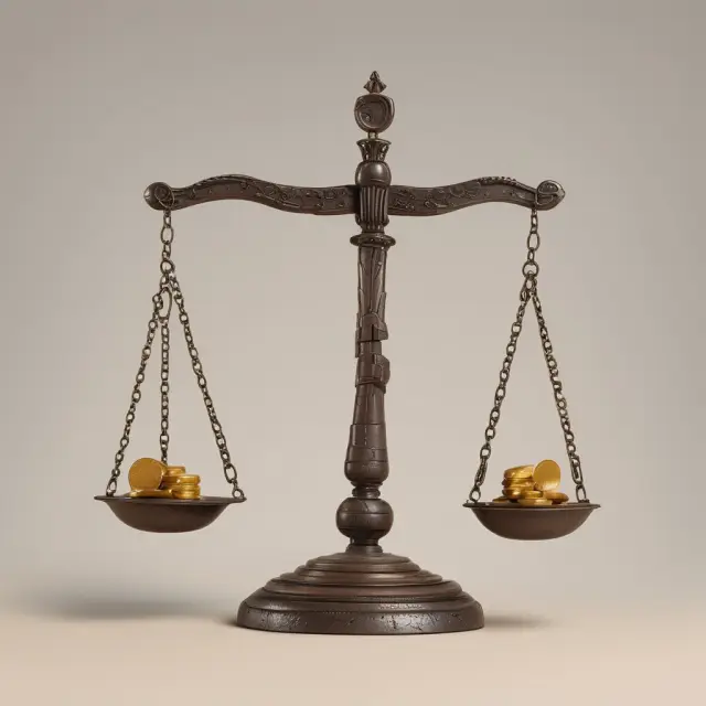 Old-time scale with explicit costs in one pan and implicit costs in the other, emphasizing well-informed decision making