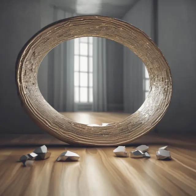 Reflection of resources and their implicit costs in a mirror, illustrating the impact on business decisions