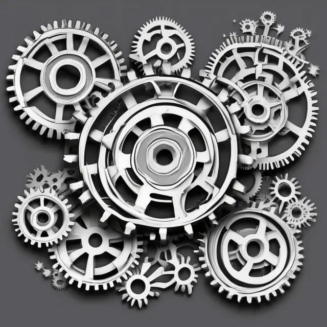 Imagined image of misaligned gears illustrating the potential pitfall of misinterpreting negative implied rates in financial investments