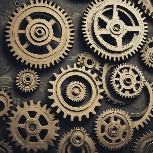 A complex interplay of gears symbolizes the USMCA member countries collaborating on trade regulations and their impact on imports.