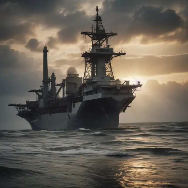 An industrial cradle thrives amidst a storm, symbolizing ISI