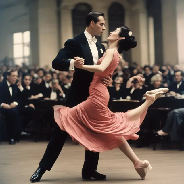 A passionate Argentine Tango dancer symbolically refusing European imports to illustrate the birth of import substitution industrialization.
