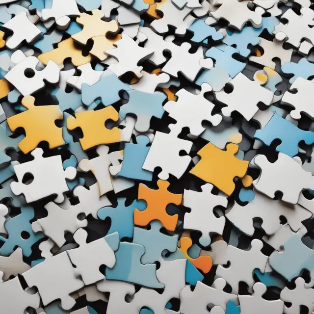 An intricate puzzle with interconnected pieces representing in-house operations, symbolizing the balance between cost, risk, and control.