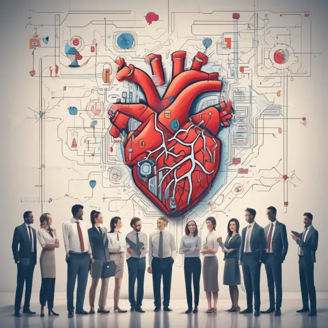 A heart symbolizing in-house operations at the core of a thriving corporate ecosystem, generating additional revenue and fostering a deeper understanding of company culture